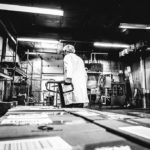 industrial factory lab coat factory worker