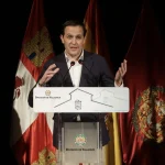 Conrado Íscar, presidente de la Diputación, durante la clausura de los actos del Día Internacional de la Mujer. Carlos Espeso