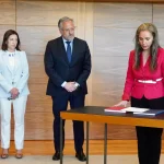 La nueva letrada mayor de las Cortes de Castilla y León, Laura Seseña, durante su toma de posesión